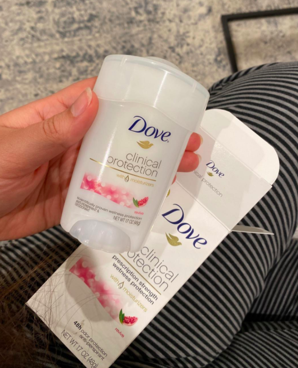 A customer review photo of the Dove Antiperspirant