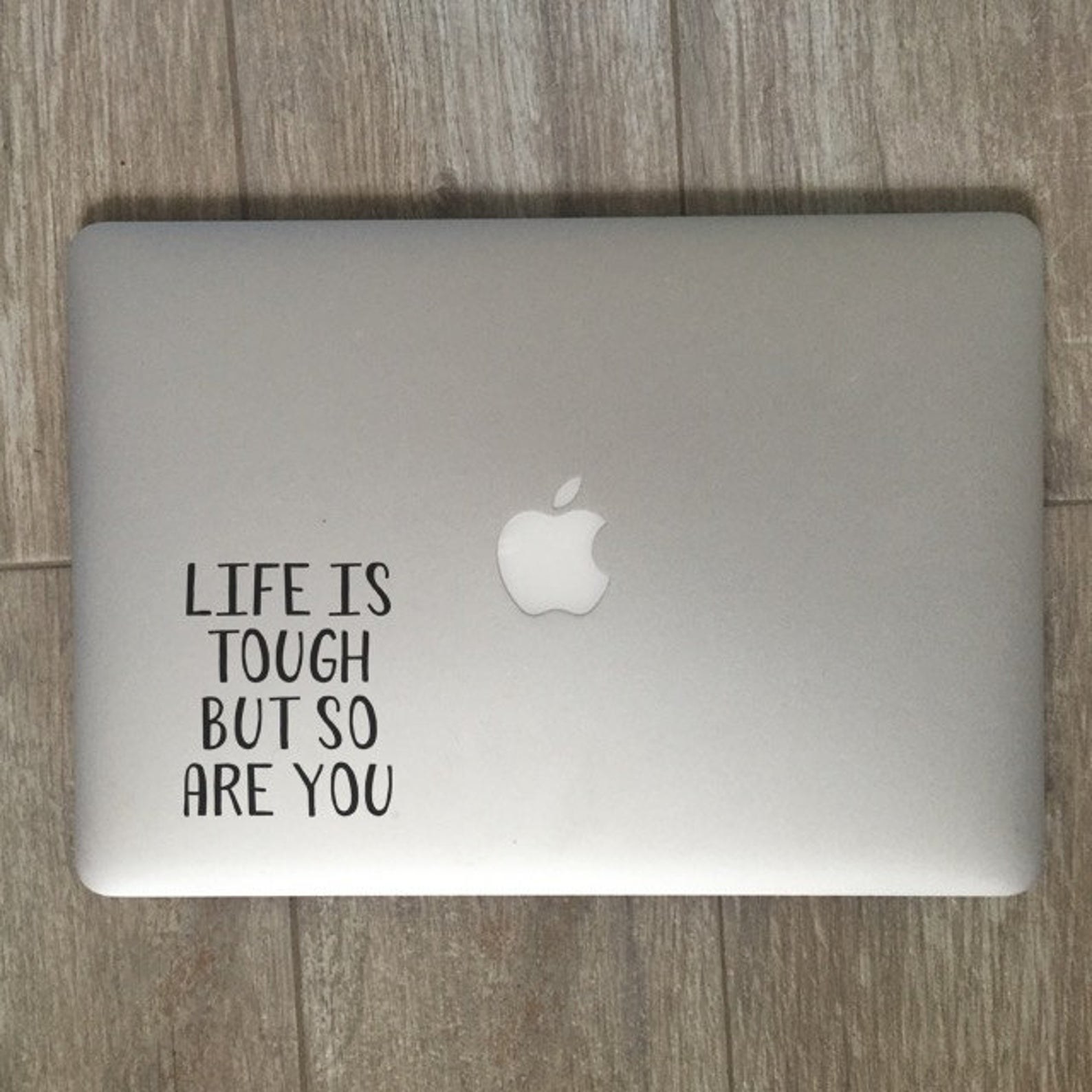 the sticker on a laptop 