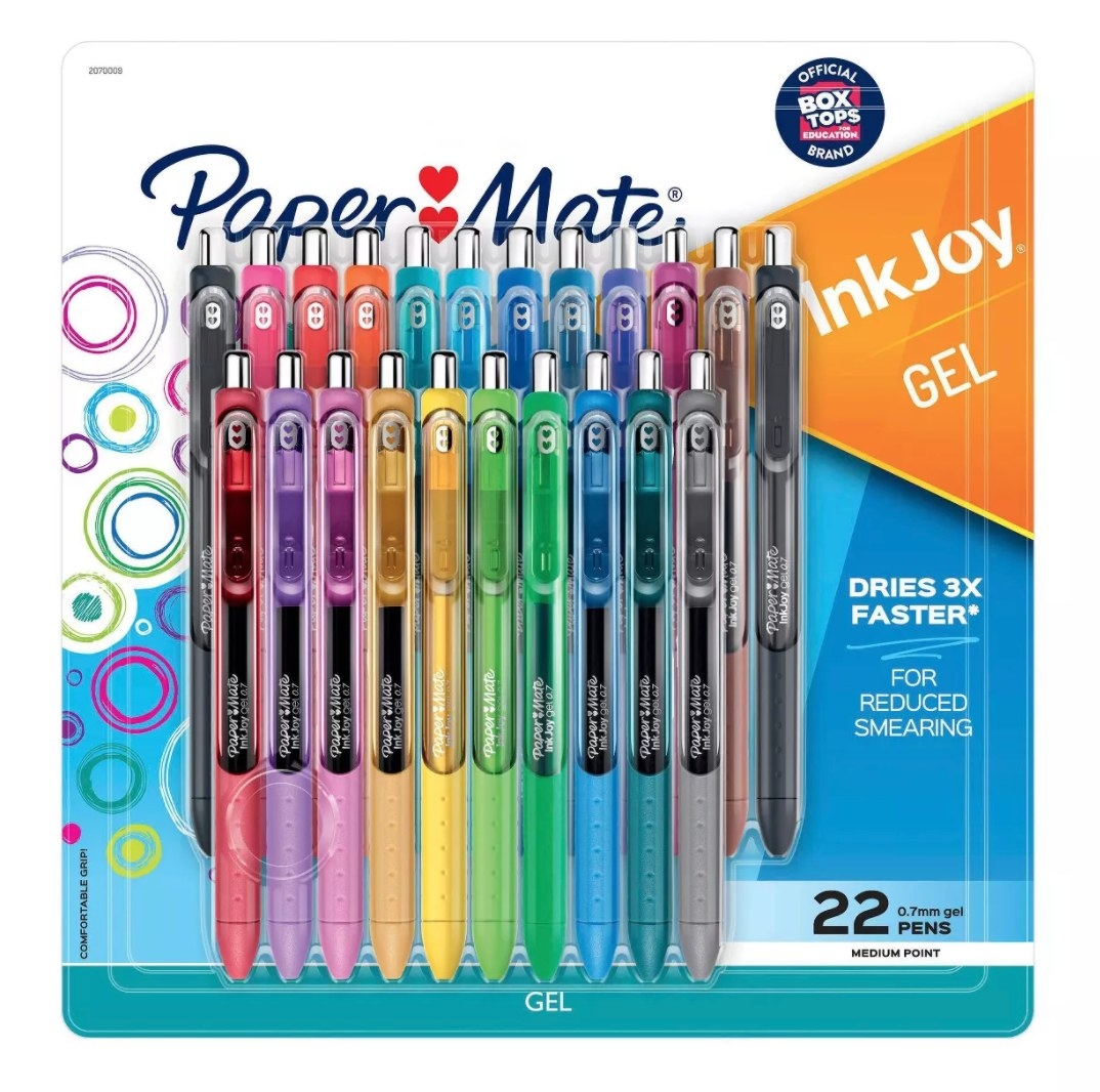 22 paper mate pens in rainbow colors 