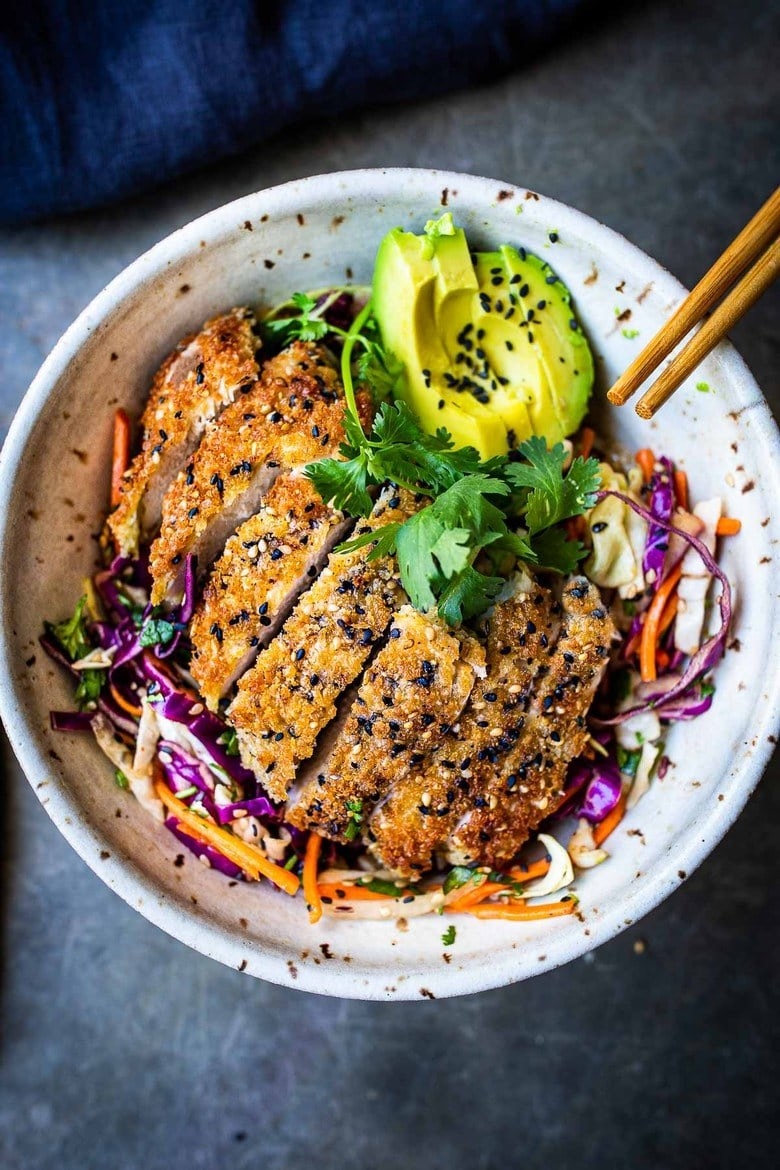 Image of Japanese chicken katsu in a bowl