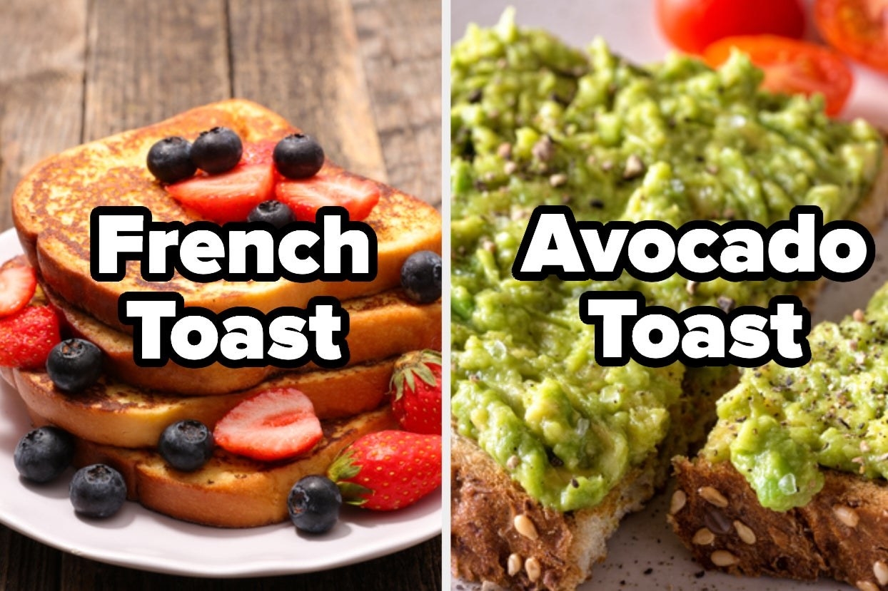 French toast and avocado toast