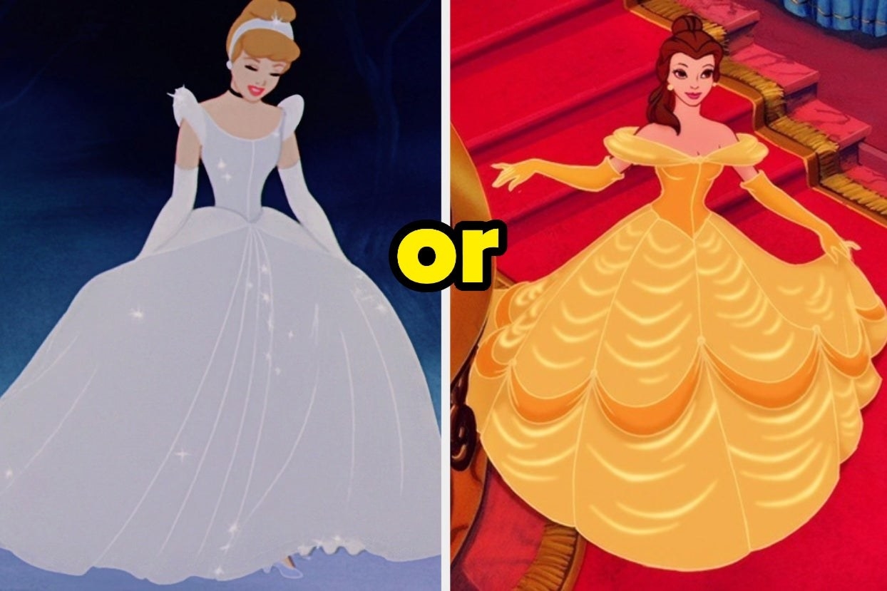 Cinderella&#x27;s dress and Belle&#x27;s dress