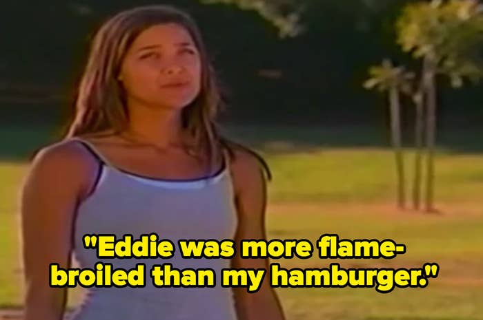 Allison saying &quot;Eddie was more flame-broiled than my hamburger.&quot;