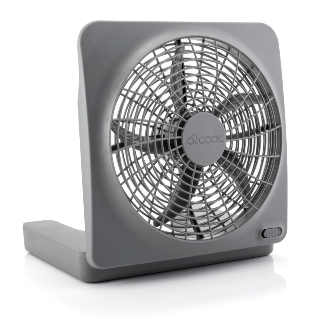 The portable fan in gray 