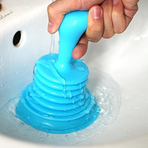 Blue mini sink plunger.
