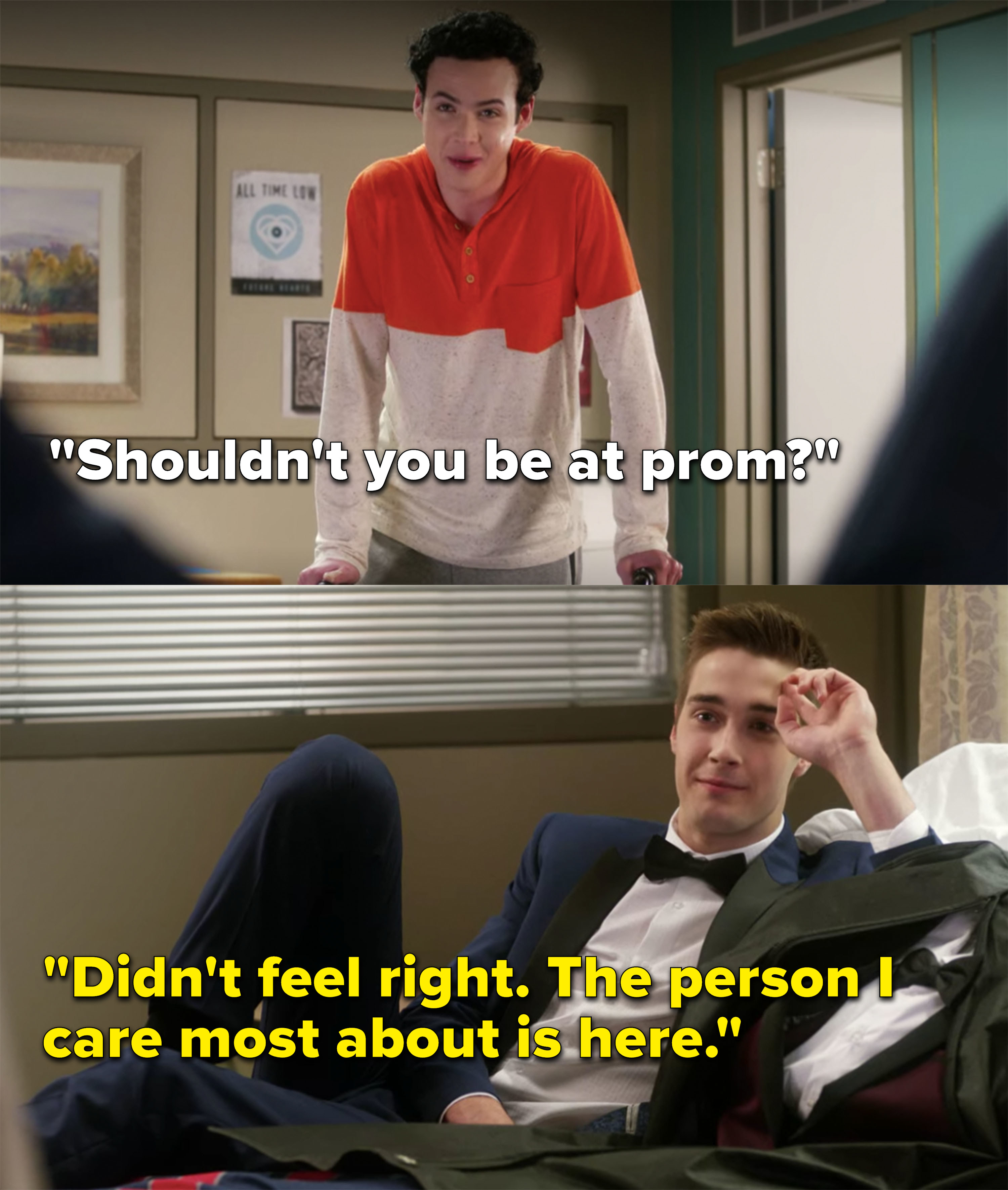 Miles tells Tristan it didn&#x27;t feel right being at prom without him