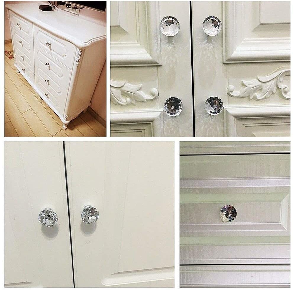 The crystal knobs on dressers and closets