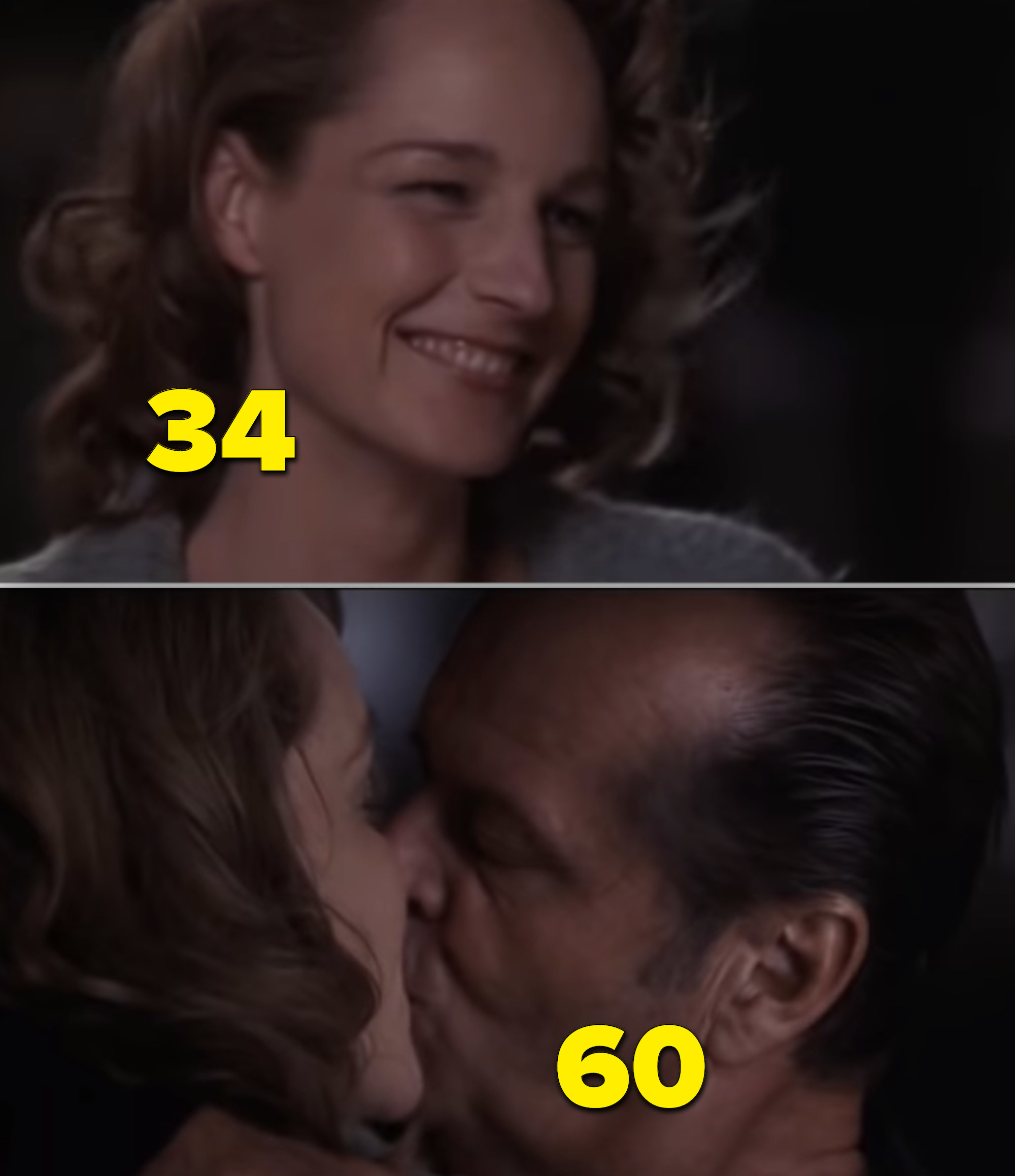 Helen Hunt and Jack Nicholson kissing in &quot;As Good as It Gets&quot;