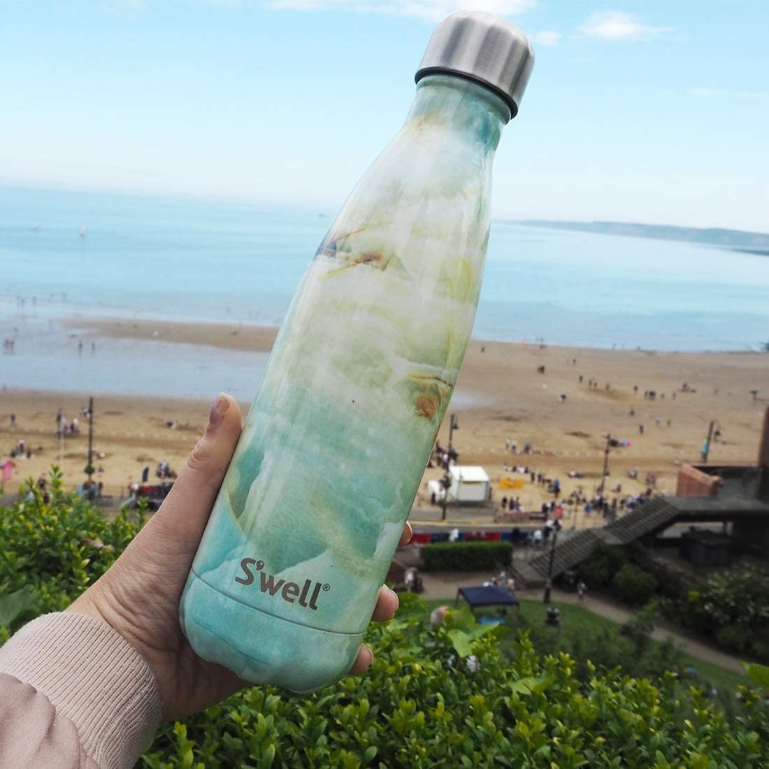 Reviewer photo of S'well stainless steel bottle with twist top in opal marble