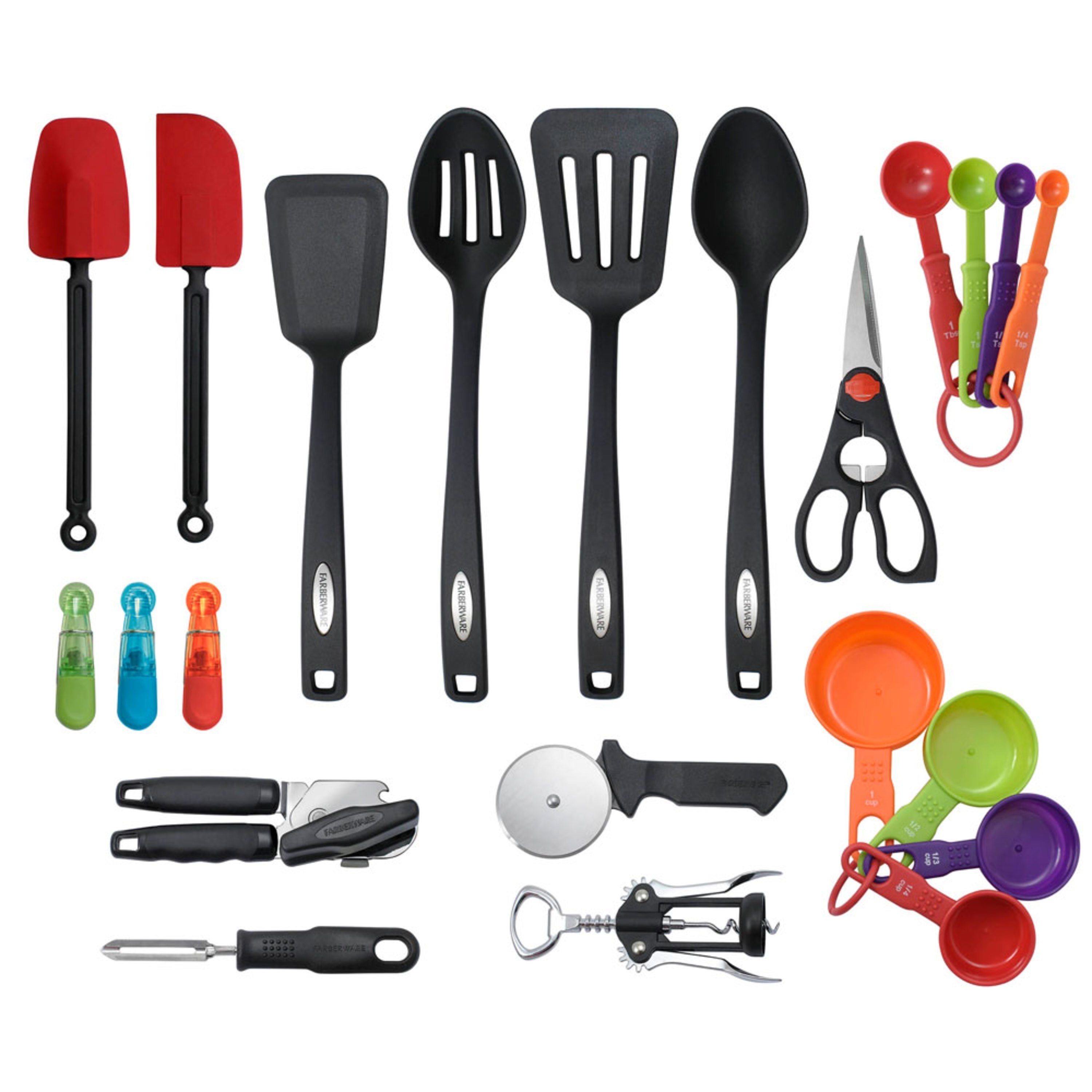 Kitchenaid 4-Piece Plastic Kitchen Utensil Set Includes Spoon, Turner,  Pasta Fork, and Spatula - Walmart.com