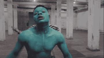 Papi Ojo wiggles his hips along with Beyoncé as the blue man in &quot;Black Is King&quot;