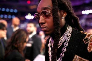 A photo of Takeoff at the Grammy Awards in January 2018.