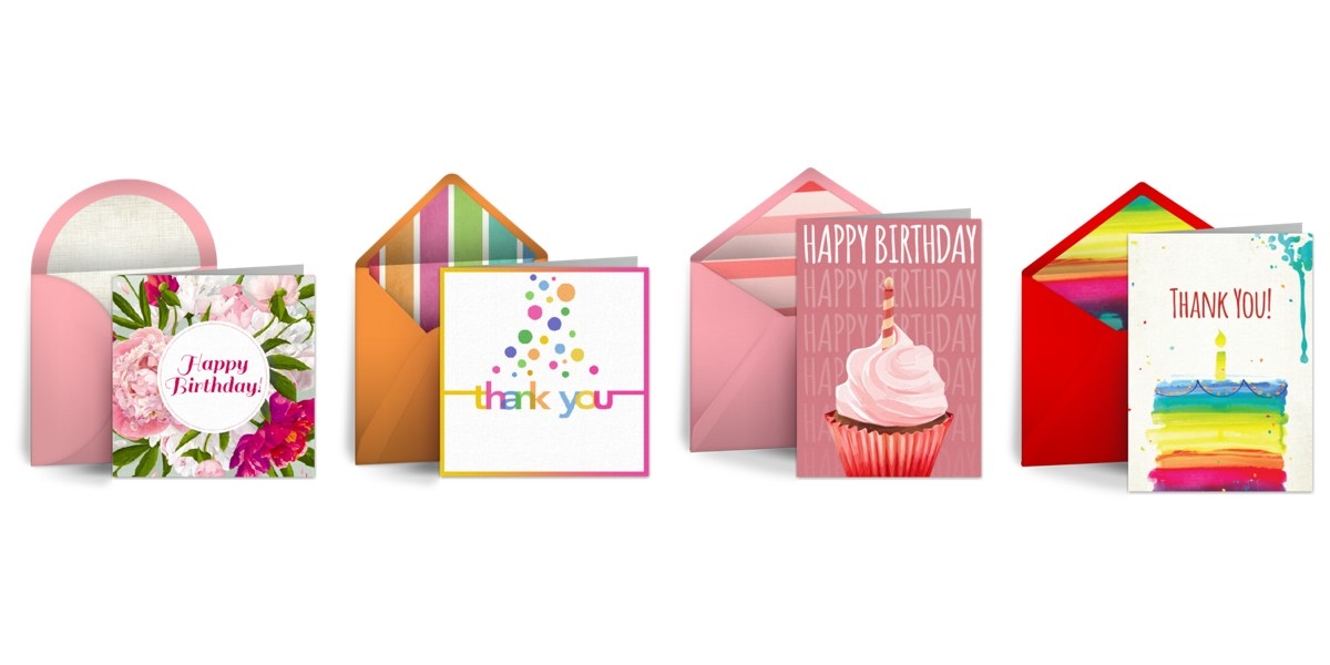 A line of virtual greeting cards 