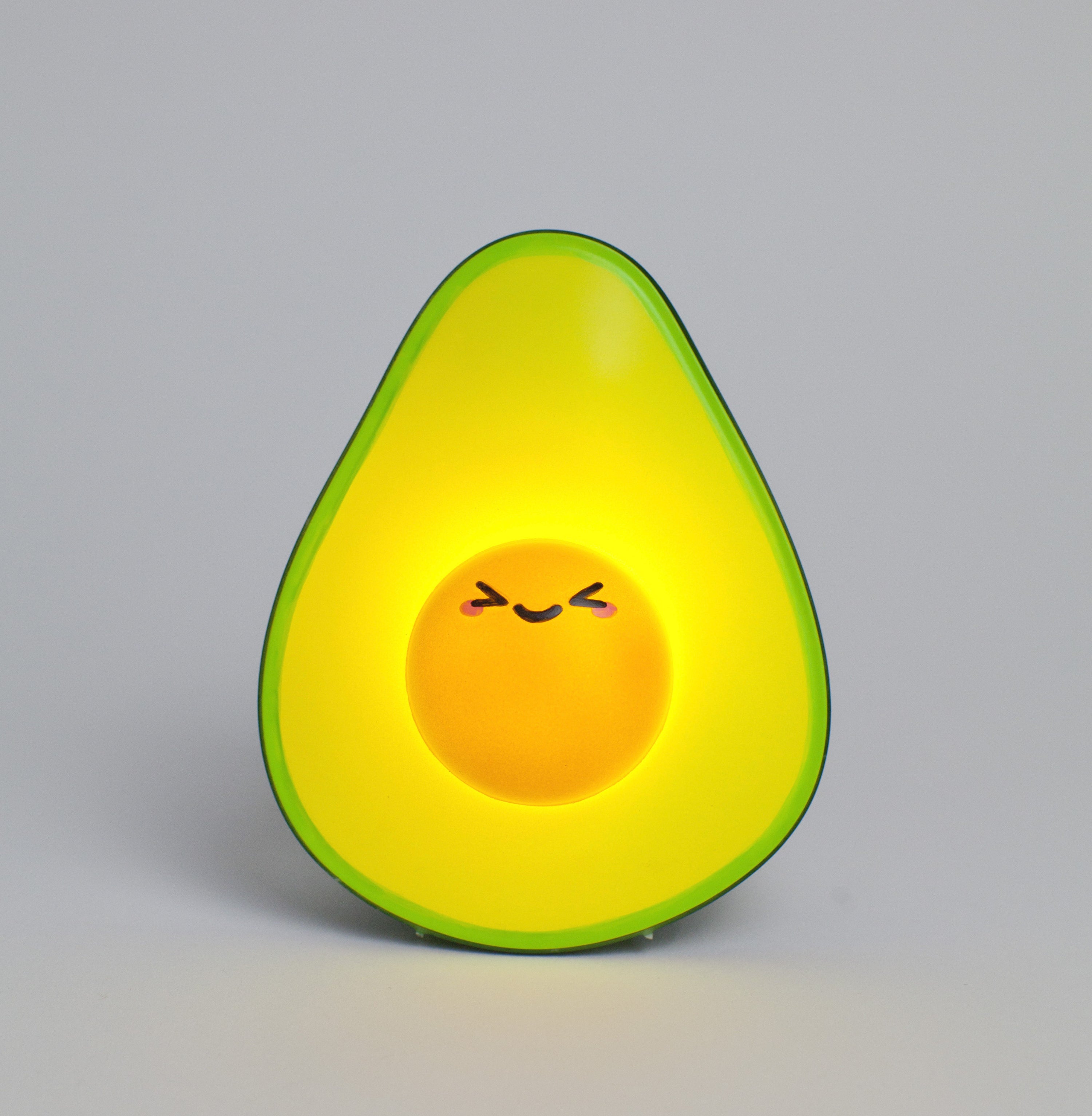 The LED light-up avocado with happy illustrated face