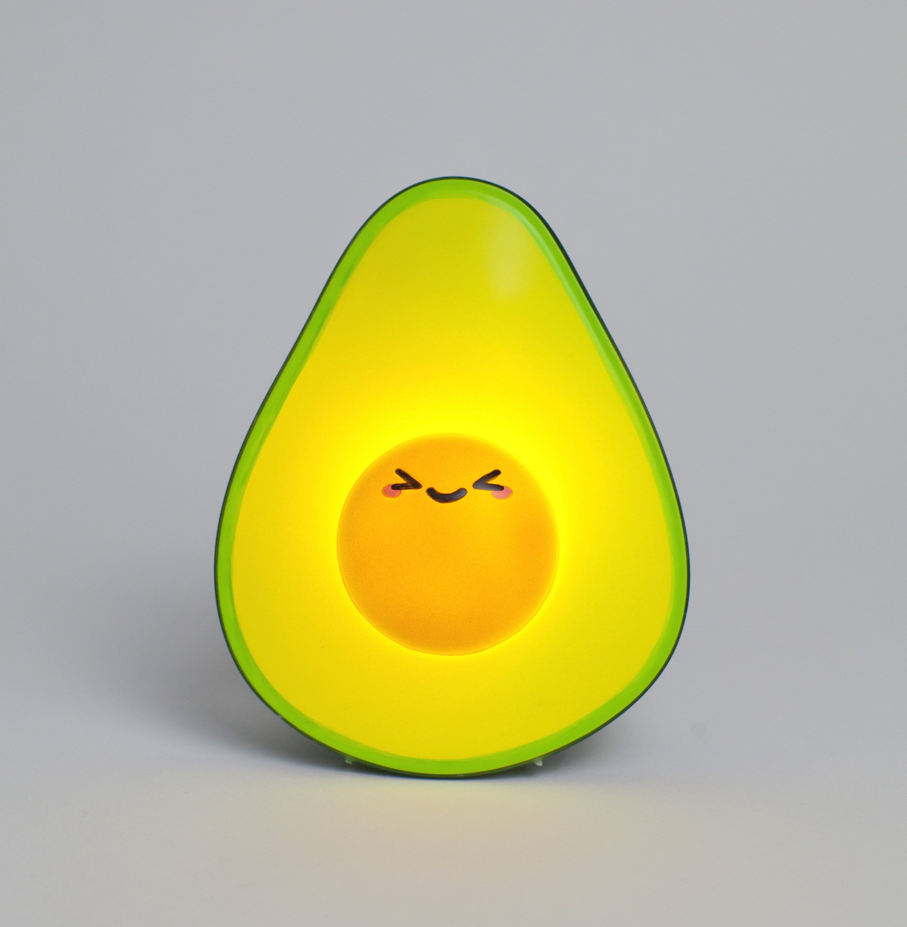 The LED light-up avocado with happy illustrated face