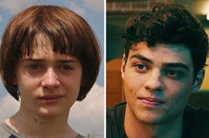Will from "Stranger Things" is on the left with Peter from "To All the Boys" on the right