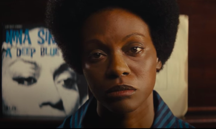 Zoe Saldana as Nina Simone in &quot;Nina&quot; looking sad