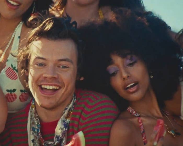 Styles and Ephrata in the "Watermelon Sugar" music video