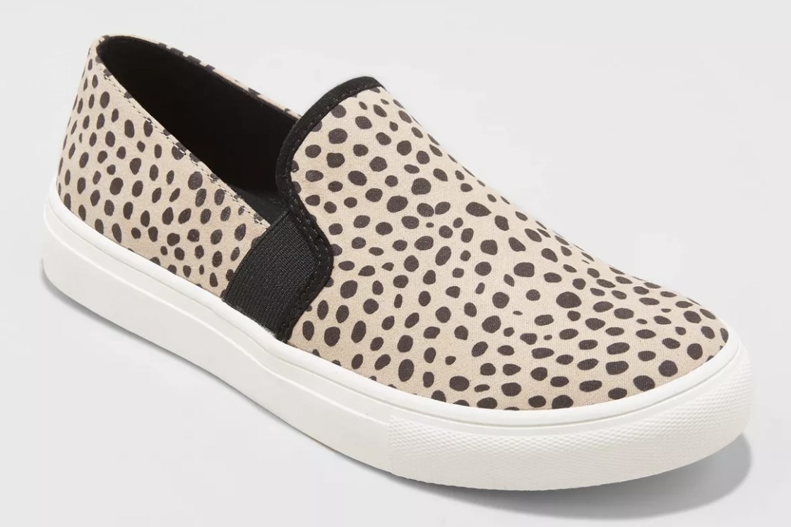 The leopard print shoe. 