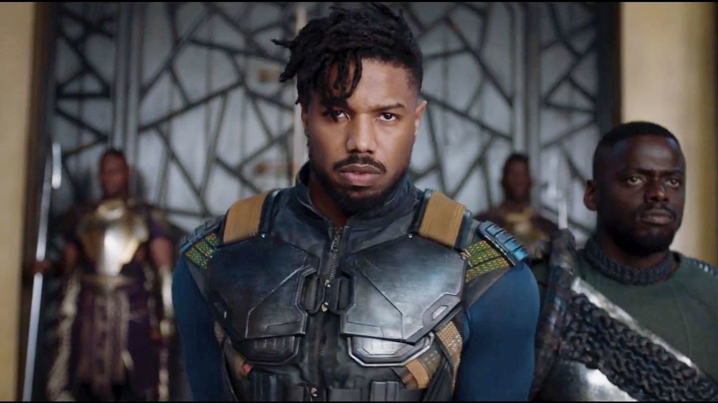 Michael B. Jordan playing Erik Killmonger in &quot;Black Panther&quot;