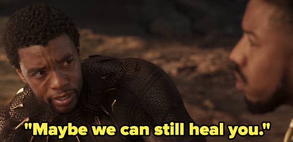 T&#x27;Challa saying, &quot;Maybe we can still heal you.&quot;