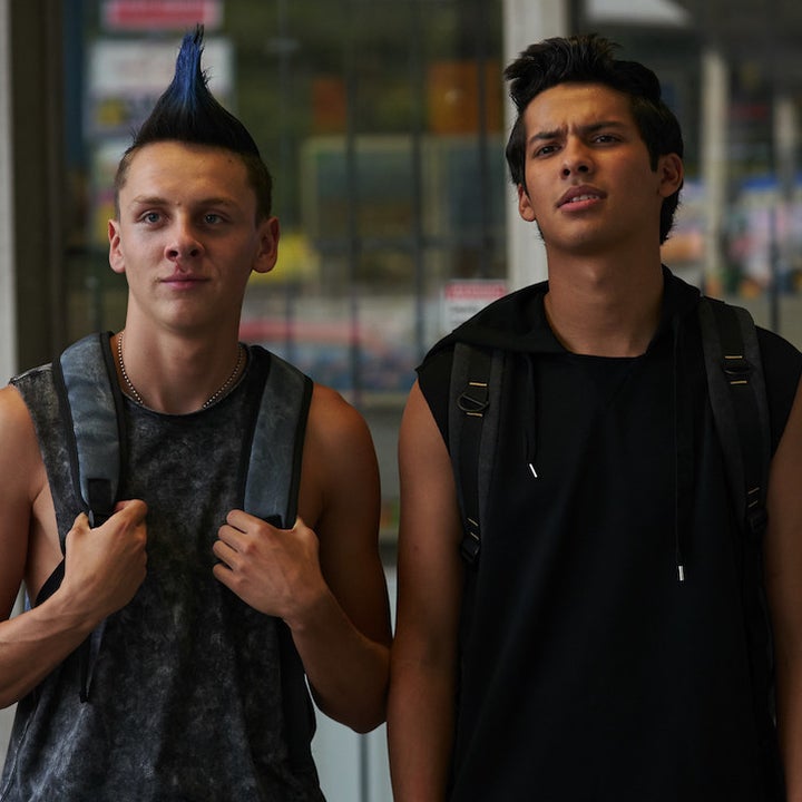 Jacob Bertrand and Xolo Maridueńa in Cobra Kai.