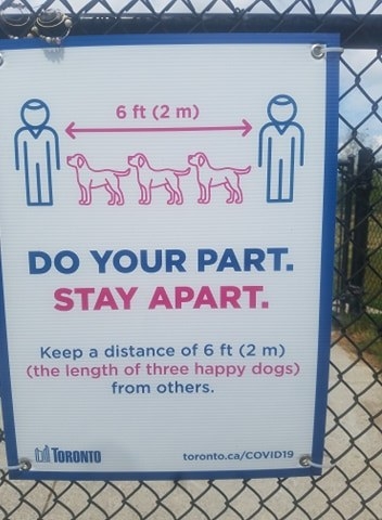 A sign in a park