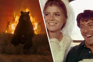 The temple burns at the end of 