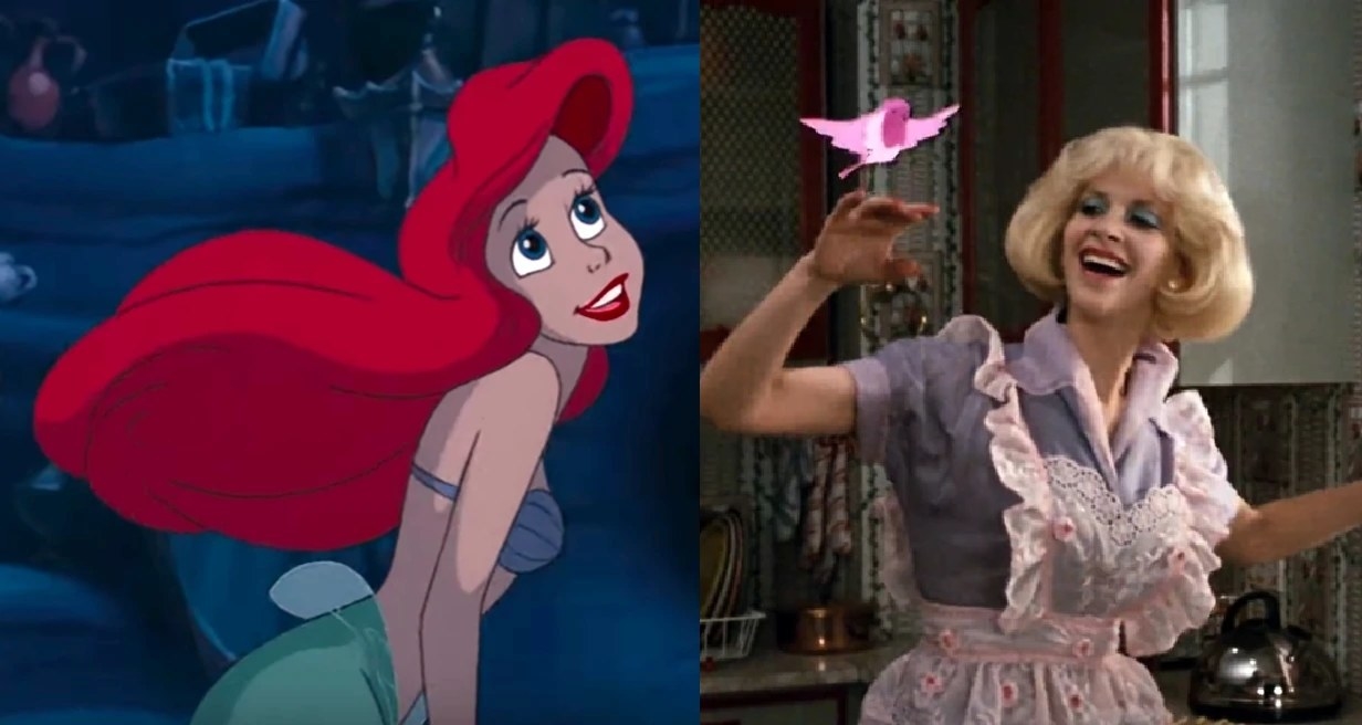 Ariel from the little mermaid and Audrey from little shop of horrors
