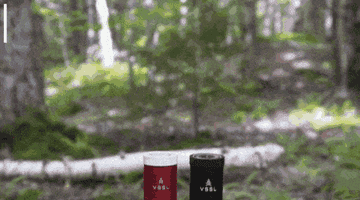 A gif of the first aid and camp supplies kits being tested on a campsite.