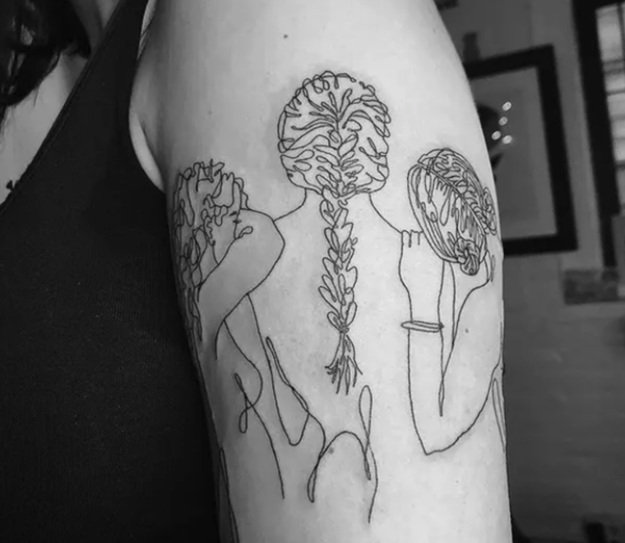 Flower Brain Tattoo