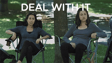 GIF of moms saying, &quot;Deal with it.&quot;