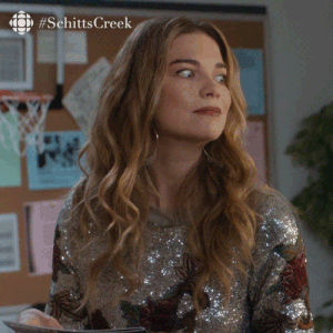 A GIF of Alexis Rose from Schitt&#x27;s Creek with the text &quot;I won&#x27;t be doing any of that but thank you.&quot;