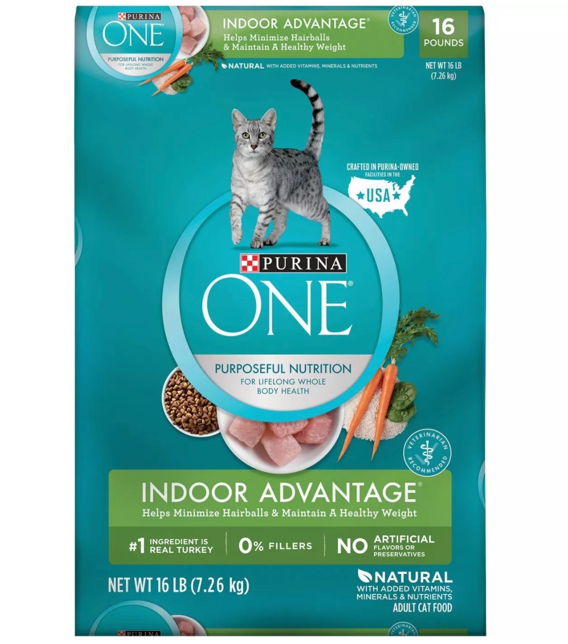 Bag of Purina One Indoor Advantage Cat Food