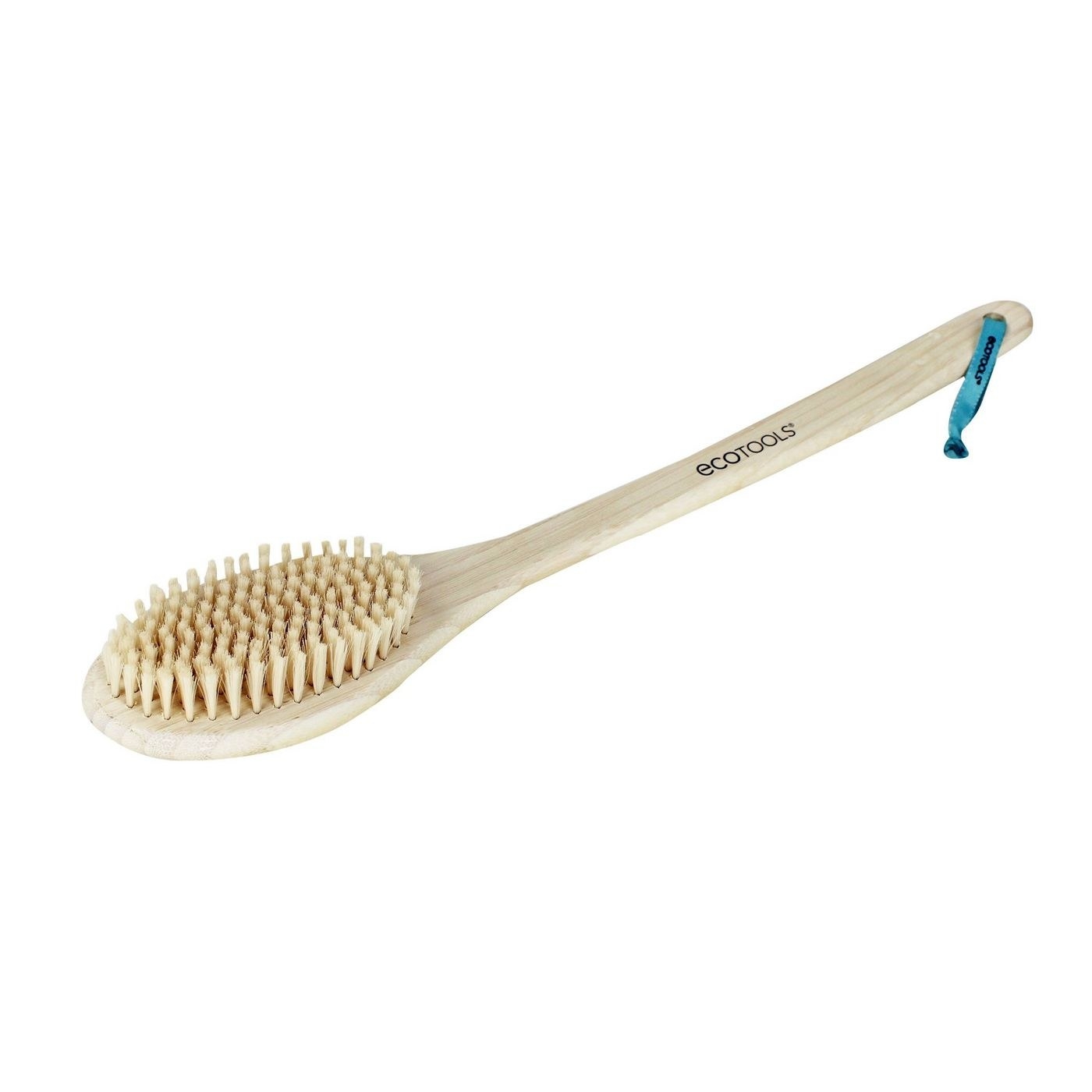 The bamboo shower brush with tan bristles