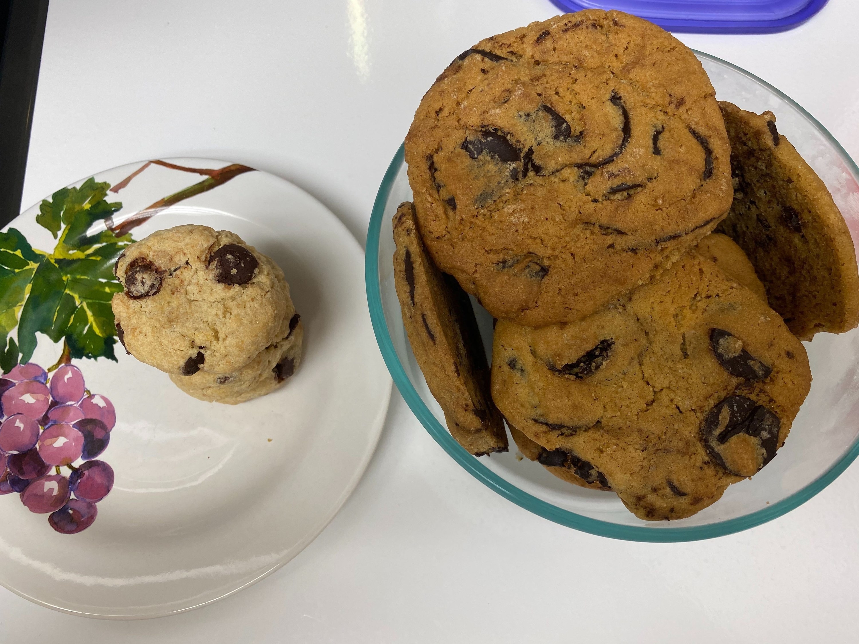 Both cookies side by side