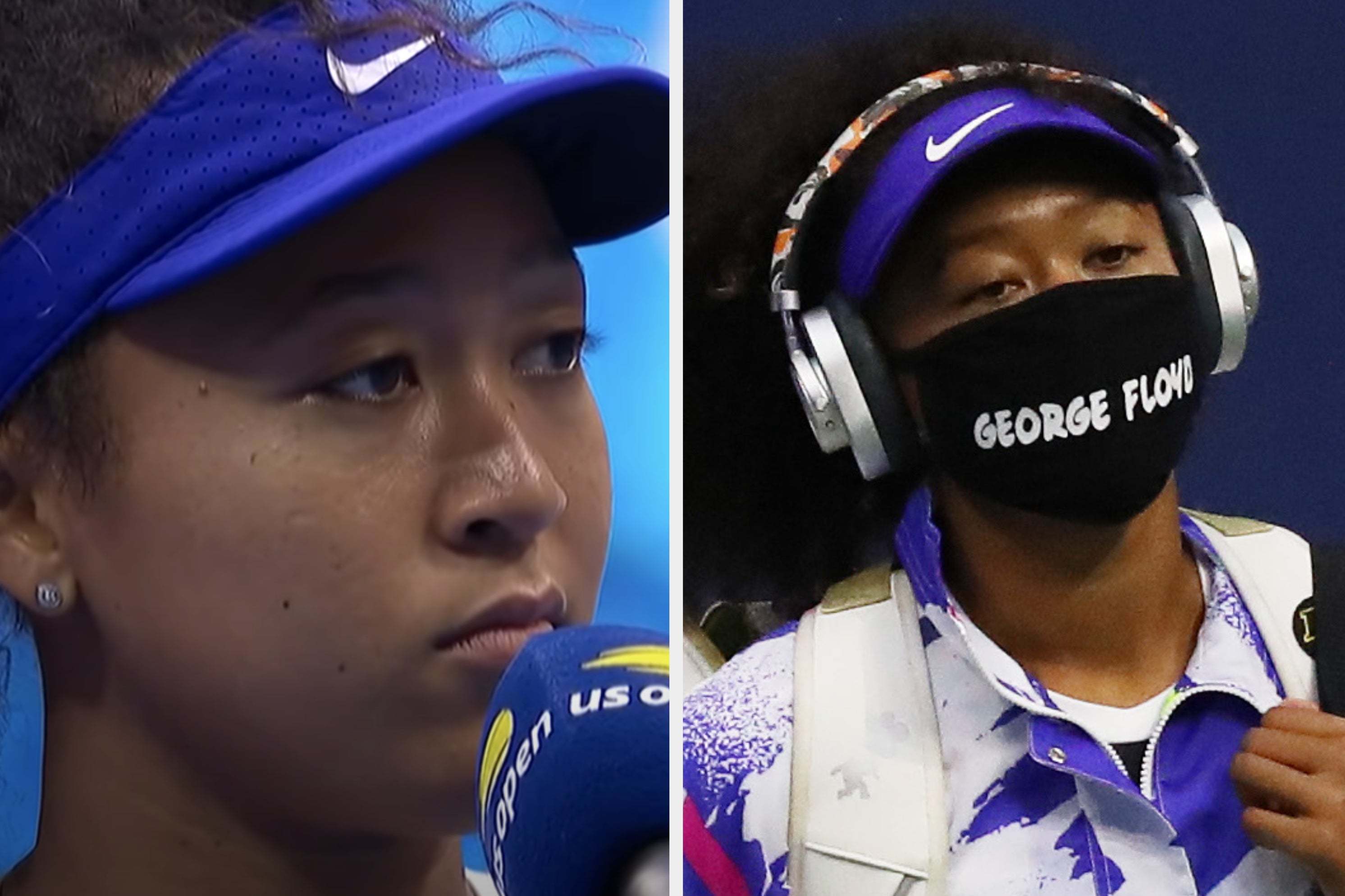 Naomi Osaka's 2020 US Open Head Wrap and Orange Dress