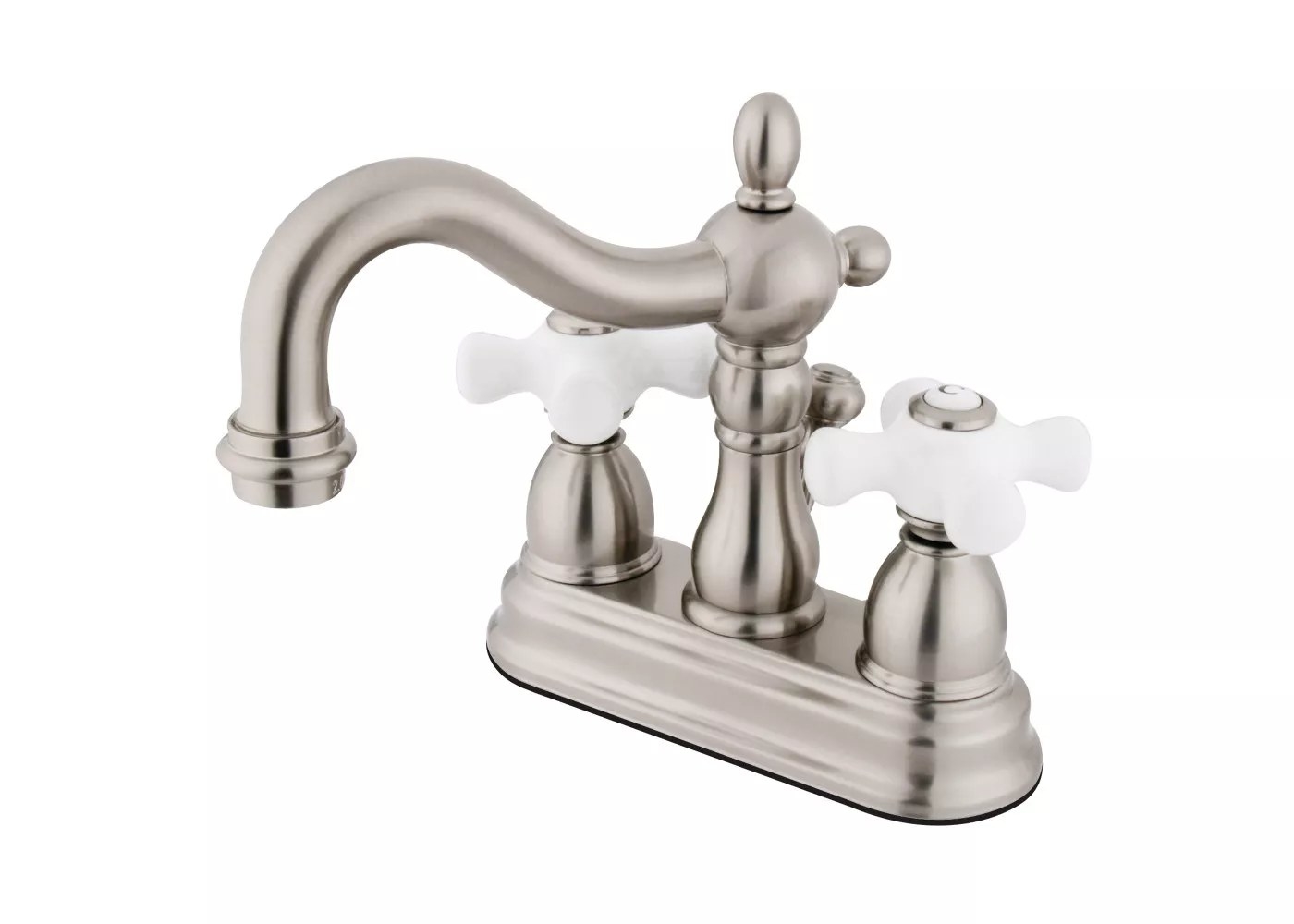 The brushed nickel cross faucet