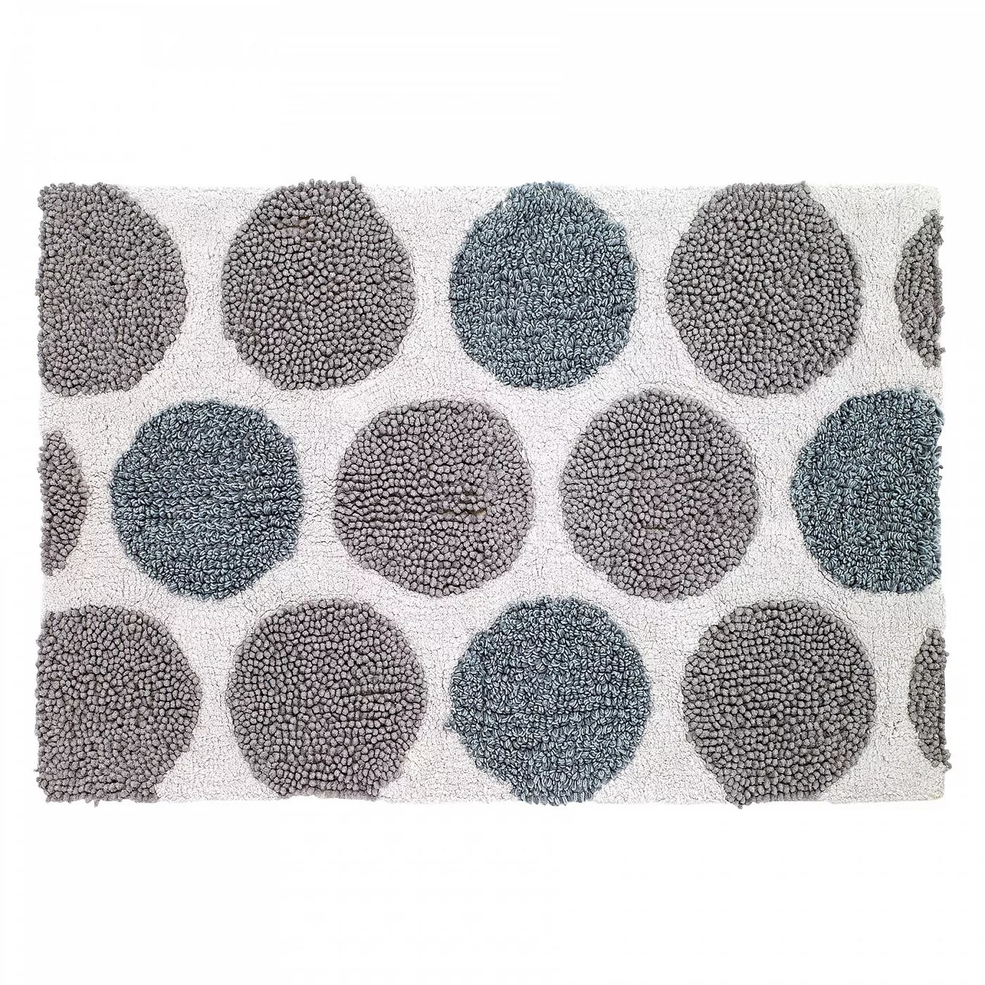 A dotted circles shower rug