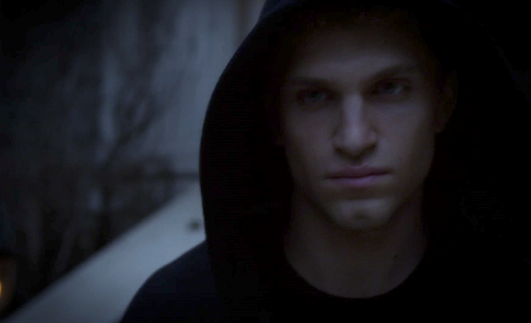 Toby in the black A hoodie