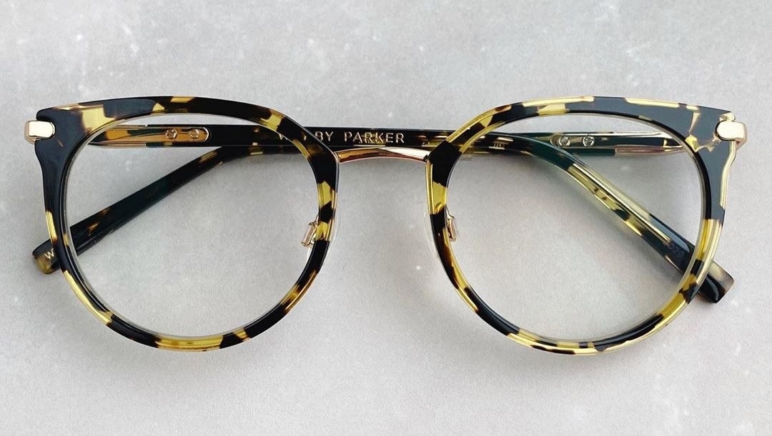 glasses with tortoiseshell frames
