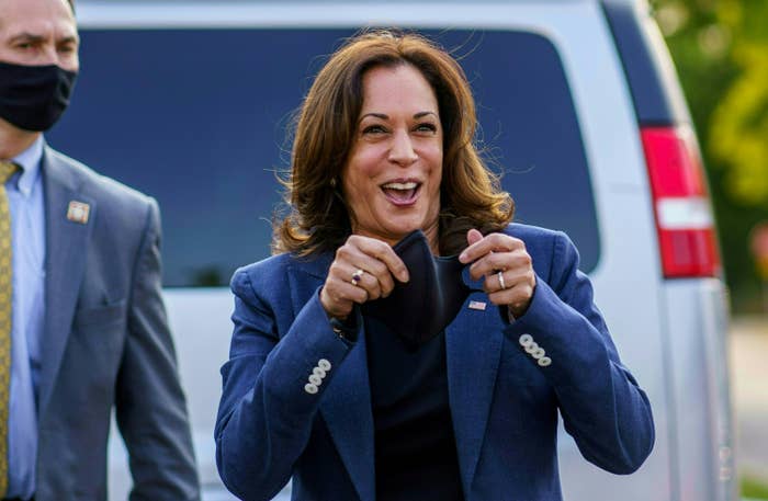 Kamala Harris at a campaign event in Wisconsin.