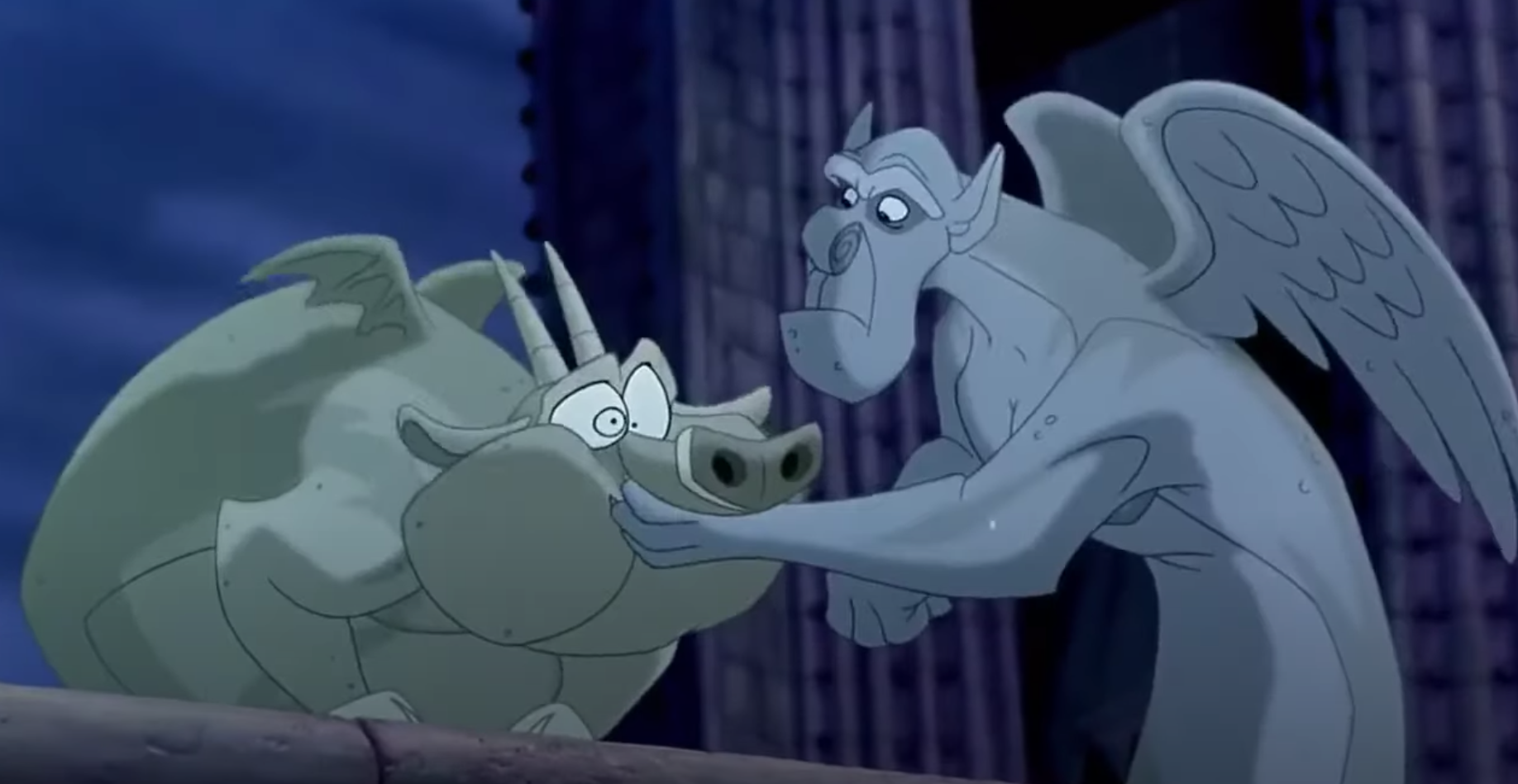 Victor and Hugo the gargoyles in &quot;The Hunchback of Notre Dame.&quot;
