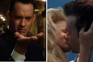 Tom Hanks in "The Green Mile" side-by-side with Tom Hanks in "Splash"