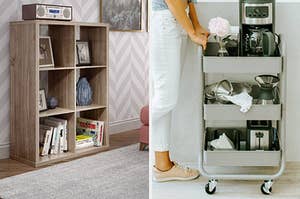 Storage shelf and rolling cart