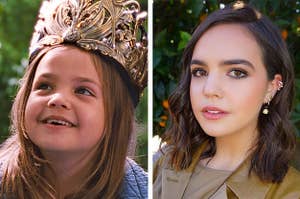 Side by side of Bailee Madison (May Belle) in "Bridge To Terabithia" and what she looks like now