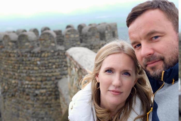 Vitali and Heather Shkliarov in a picture taken together before Shkliarov's arrest.