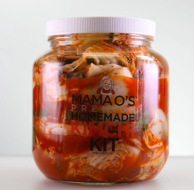 Full jar of DIY kimchee 