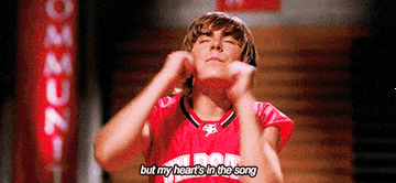 Troy singing &quot;...but my heart&#x27;s in the song&quot;