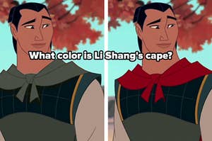 what color is li shang's cape?